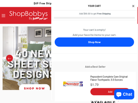 Shopbobbys homepage screenshot