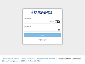'fairwindsonline.com' screenshot