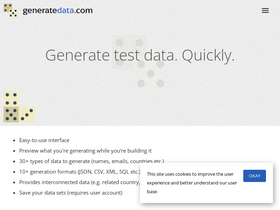 'generatedata.com' screenshot