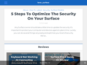'lovemysurface.net' screenshot