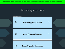 beccakorganics.com homepage screenshot