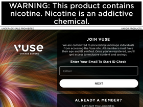 'vusevapor.com' screenshot