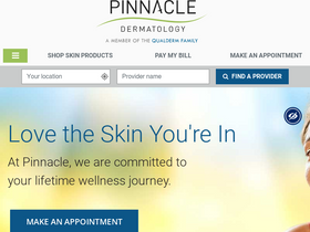 'pinnacleskin.com' screenshot