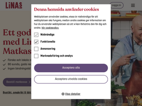 'linasmatkasse.se' screenshot