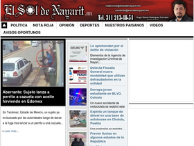 'elsoldenayarit.mx' screenshot
