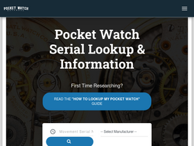 'pocketwatchdatabase.com' screenshot