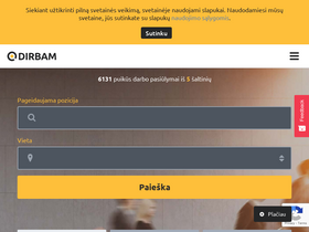 'dirbam.lt' screenshot