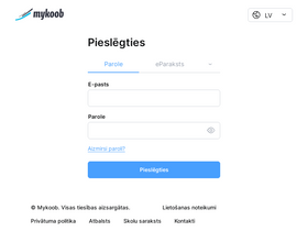 'mykoob.lv' screenshot