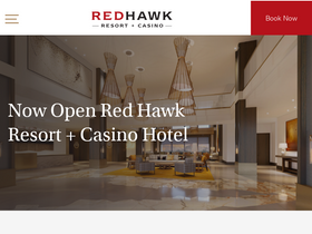 'redhawkcasino.com' screenshot