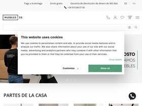 'muebles.es' screenshot