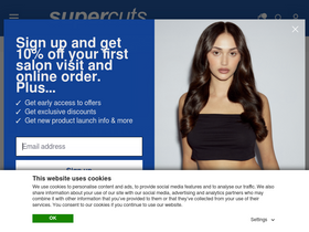 'supercuts.co.uk' screenshot