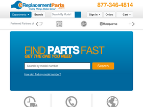 'ereplacementparts.com' screenshot