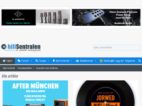 'hifisentralen.no' screenshot