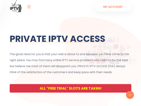 'privateiptvaccess.com' screenshot