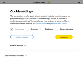 'vattenfall.com' screenshot