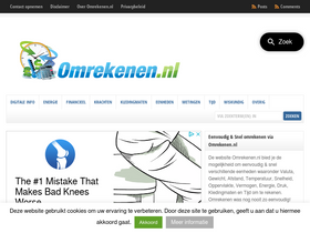 'omrekenen.nl' screenshot