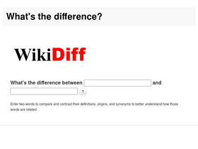 'wikidiff.com' screenshot