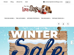 aloveofdogs.com homepage screenshot