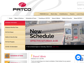 'ridepatco.org' screenshot