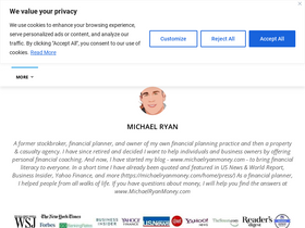 'michaelryanmoney.com' screenshot