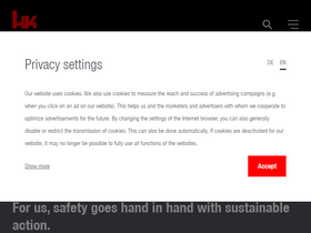 'heckler-koch.com' screenshot