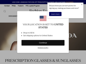'fashioneyewear.com' screenshot