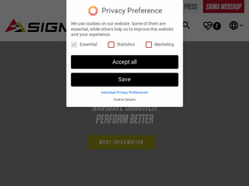 'sigmasport.com' screenshot