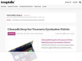'temptalia.com' screenshot