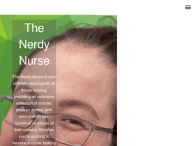 'thenerdynurse.com' screenshot