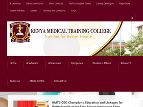 'kmtc.ac.ke' screenshot