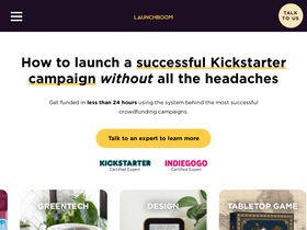 'launchboom.com' screenshot