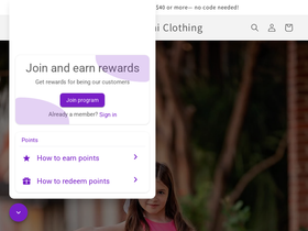 bellaandomiclothing.com homepage screenshot