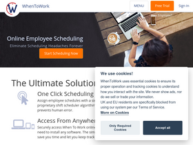 'whentowork.com' screenshot
