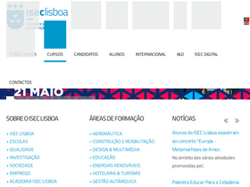 'iseclisboa.pt' screenshot