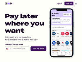 'zip.co' screenshot