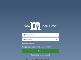 'mymealtime.com' screenshot