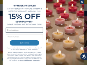 'partylite.com' screenshot