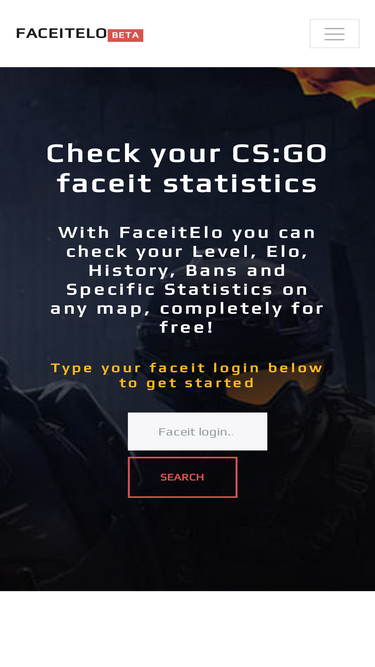 Faceit finder check FaceIt ELO and stats.