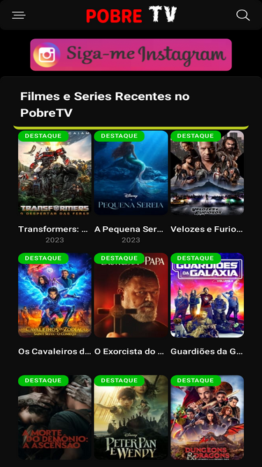 Filmes Online e Series Gratis - Pobre TV