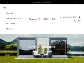 Sauna Sanctum website screenshot