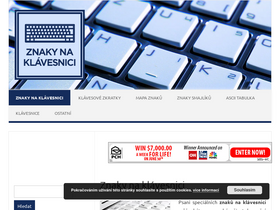 'znakynaklavesnici.cz' screenshot