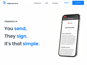 'esignatures.io' screenshot