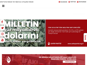 'zaferpartisi.org.tr' screenshot