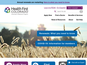'healthfirstcolorado.com' screenshot