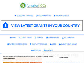 'fundsforngos.org' screenshot