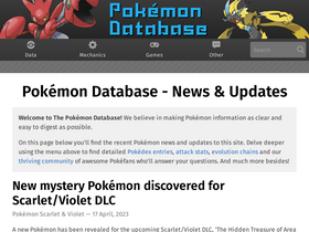 Pokémon Database -- the fastest way to get your Pokémon information