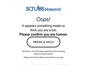'scrubsandbeyond.com' screenshot