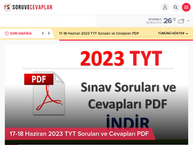 'soruvecevaplar.com' screenshot