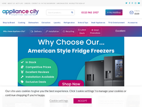 'appliancecity.co.uk' screenshot