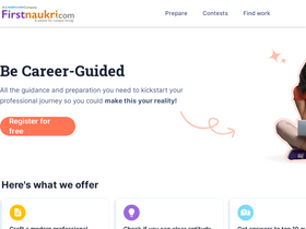 'firstnaukri.com' screenshot